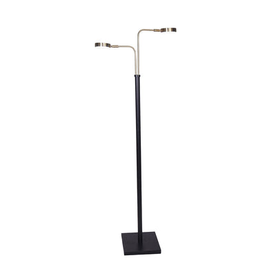 Sarantino LED Metal Floor Lamp with 2 Lights in Brushed Gold and Black Finish Payday Deals