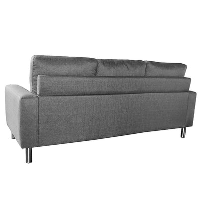 Sarantino Linen Corner Sofa Lounge Couch Modular Furniture L Chair Home Chaise Grey Payday Deals