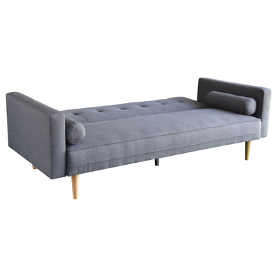 Sarantino Madison Sofa Bed Lounge Couch Futon Furniture Home Dark Grey Linen Suite Payday Deals