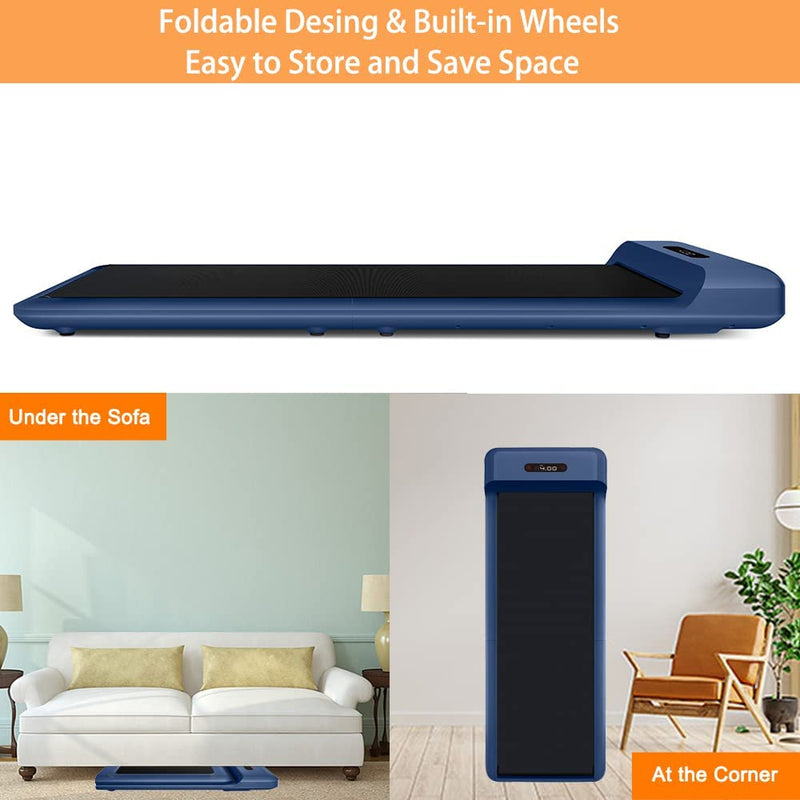 Sardine Sport C2 Foldable Portable Walking Pad Office Apartment Treadmill - Blue Payday Deals
