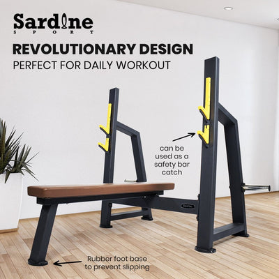 Sardine Sport Olympic Flat Weight Bench Press, Multifunctional Strength Training&Home Gym System Payday Deals