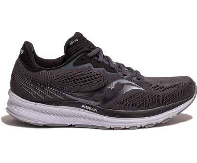 Saucony Women's Ride 14 Shoes Runners Sneakers Running - Black/White Payday Deals