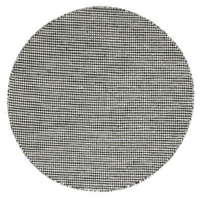 Scandi Charcoal Grey Reversible Wool Round Rug 200x200 cm Round