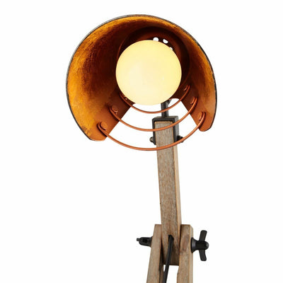 Scandi Modern Natural Wooden Table Lamp Rustic Retro Designer Vintage 75089 Payday Deals