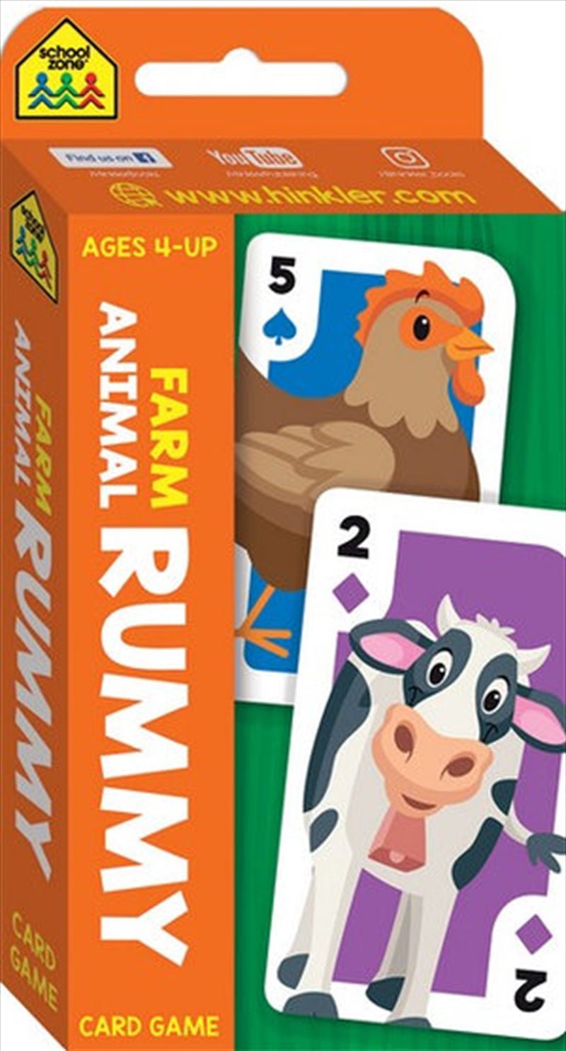 School Zone Farm Animal Rummy Flash Card Game Payday Deals