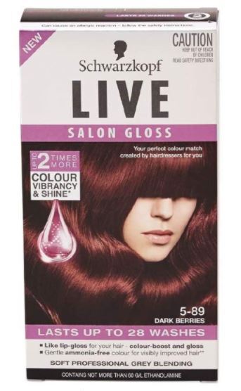 Schwarzkopf Live Salon Gloss Hair Colour Last up to 28 Days - 5-89 Dark Berries Payday Deals
