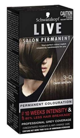 Schwarzkopf Live Salon Permanent Hair Colour - 3.0 Dark Brown Payday Deals
