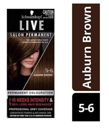 Schwarzkopf Live Salon Permanent Hair Colour - 5-6 Auburn Brown Payday Deals