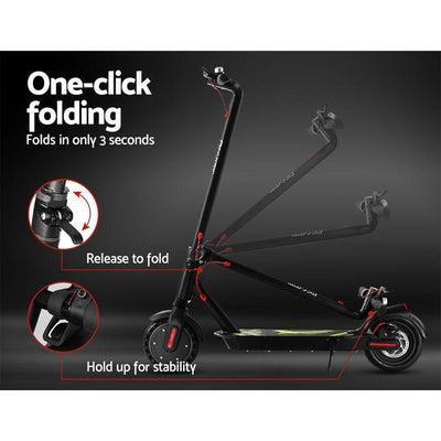 Scooter Compact Portable Foldable Commuter Bike Kids Adult LED Light Black