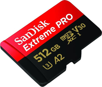 SANDISK SDSQXCZ-512G-GN6MA MICRO EXTREME PRO A2 V30 UHS-I/U3 170R/90W SDXC CARD WITH ADAPTER Payday Deals