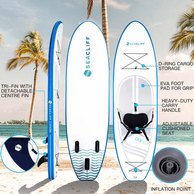 SEACLIFF Stand Up Paddle Board SUP Inflatable Paddleboard Kayak Surf Board Payday Deals