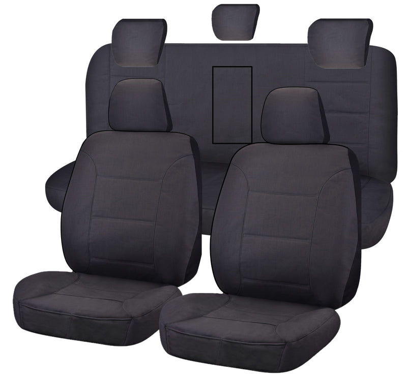 Seat Covers for ISUZU D-MAX 06/2012 - 06/2020 DUAL CAB CHASSIS UTILITY FR CHARCOAL CHALLENGER Payday Deals