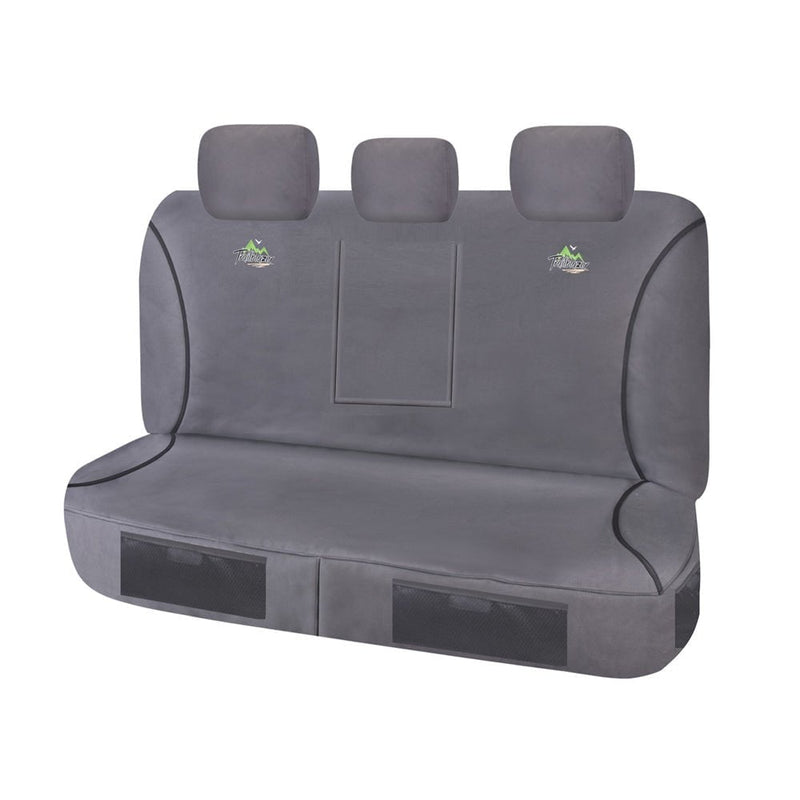 Seat Covers for MAZDA BT50 UR SERIES 09/2015 - ON DUAL CAB REAR BENCH WITH A/REST CHARCOAL TRAILBLAZER Payday Deals