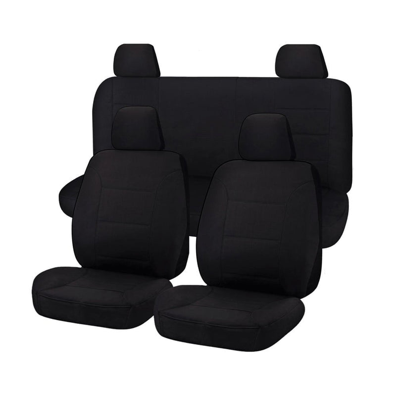 Seat Covers for NISSAN NAVARA D40 01/2006 - 02/2015 DUAL CAB UTILITY FR BLACK CHALLENGER Payday Deals