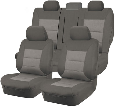 Seat Covers for TOYOTA HIACE CREW VAN LWB 02/2019 -ON 2 ROWS PREMIUM GREY