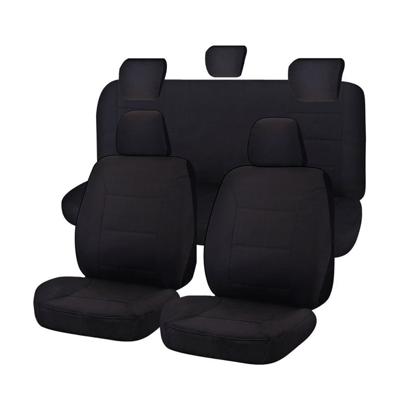 Seat Covers for TOYOTA HILUX 04/2005 - 06/2016 S 4X2 DUAL CAB UTILITY FR BLACK CHALLENGER Payday Deals