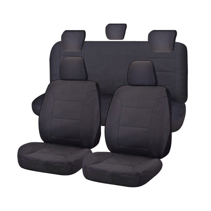 Seat Covers for TOYOTA HILUX SR - SR5 4X4 KUN26R - GGN25R 04/2005 - 06/2015 S DUAL CAB UTILITY FR CHARCOAL CHALLENGER Payday Deals