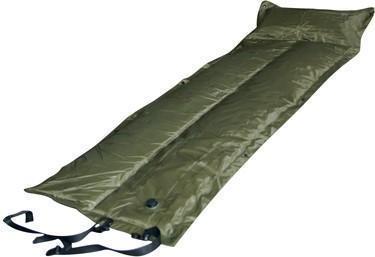 Self-Inflatable Foldable Air Mattress With Pillow - OLIVE GREEN