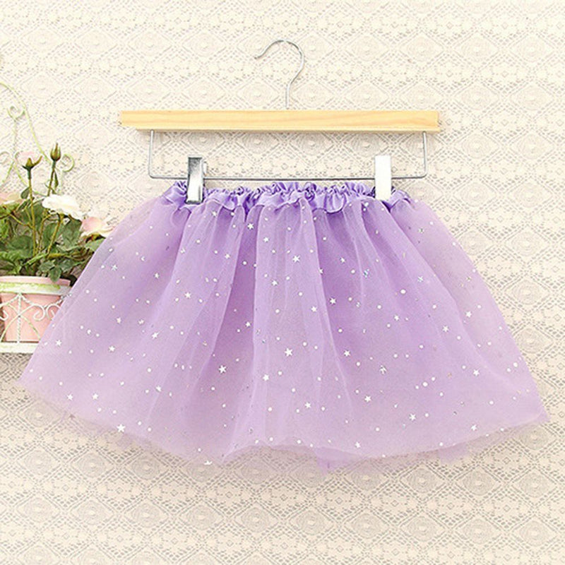 Sequin Tulle Tutu Skirt Ballet Kids Princess Dressup Party Baby Girls Dance Wear, Light Purple, Adults Payday Deals