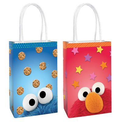 Sesame Street Paper Kraft Favour Bags 8 Pack