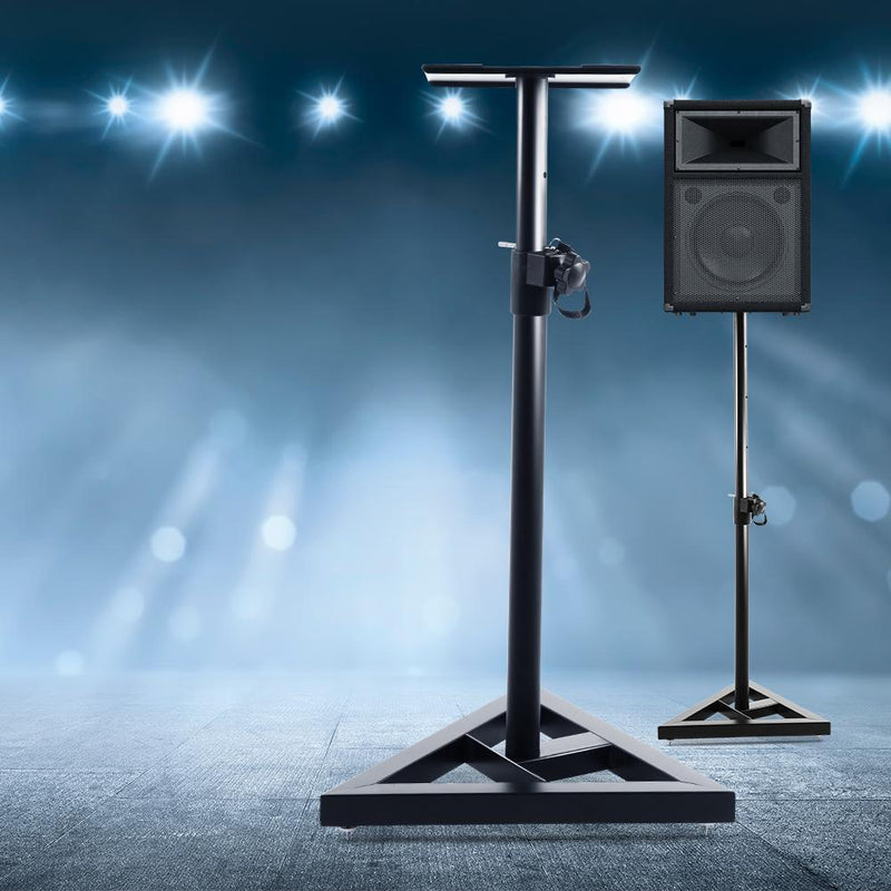 Set of 2 120CM Surround Sound Speaker Stand - Black Payday Deals