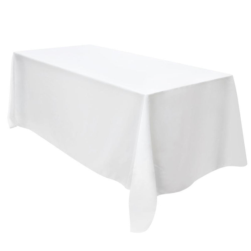Set of 2 137 x 244 Table Cloths - White