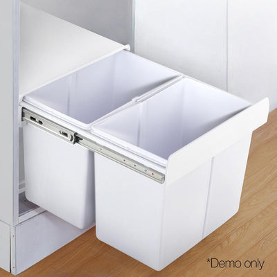 Cefito 2x15L Pull Out Bin - White Payday Deals