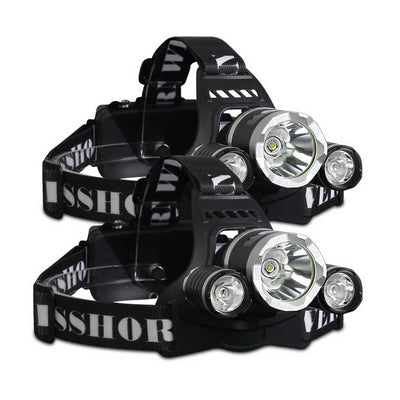 Weisshorn Set of 2 4 Modes LED Flash Torch Headlamp