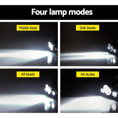 Set of 2 4 Modes LED Flash Torch Headlamp