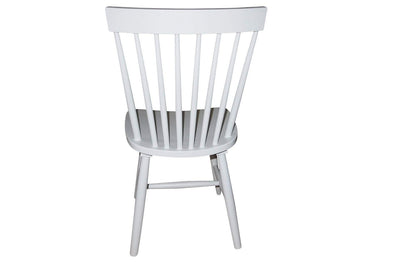 Set of 2 Dining Chairs  Ari Rubberwood Off White Spindle back