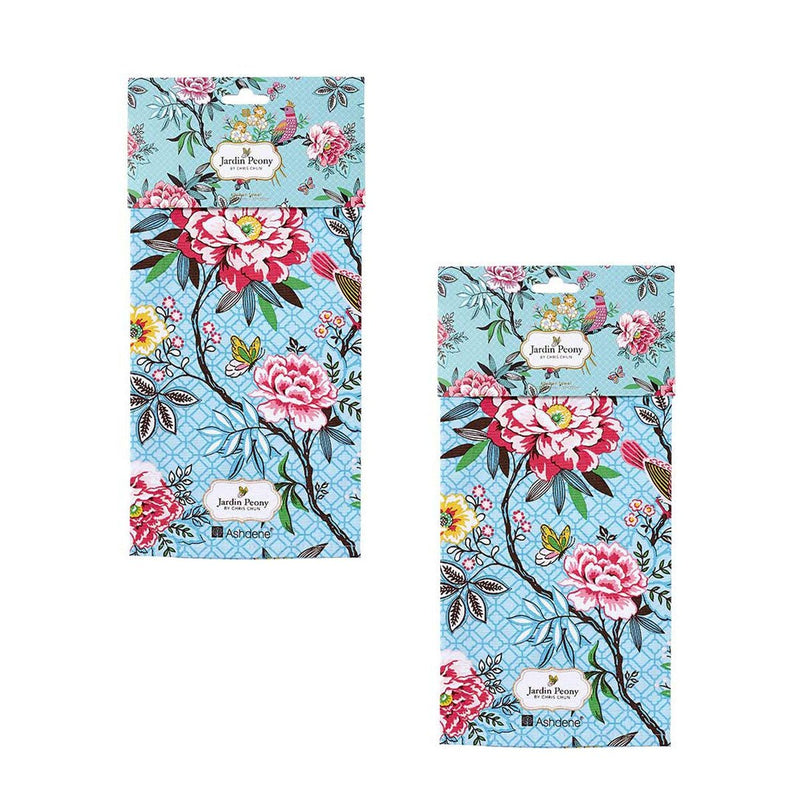 Set of 2 Jardin Peony Cotton Kitchen Tea Towels 50 x 70 cm Payday Deals