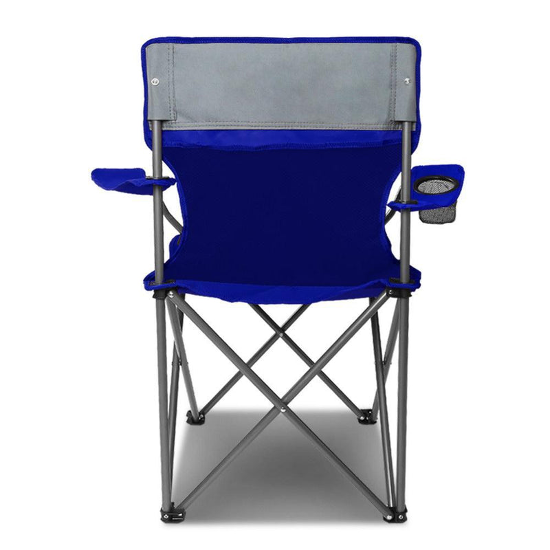 Set of 2 Portable Folding Camping Armchair - Blue Payday Deals