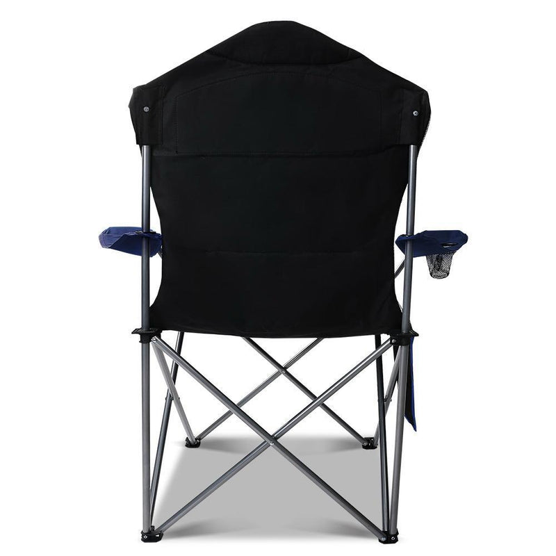 Set of 2 Portable Folding Camping Armchair - Navy Payday Deals