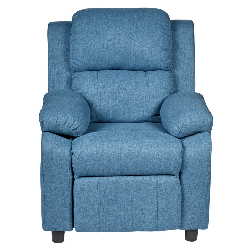 Set of 4 Erika Blue Kids Recliner Sofa Chair Blue Lounge Couch Armchair Childrens Payday Deals