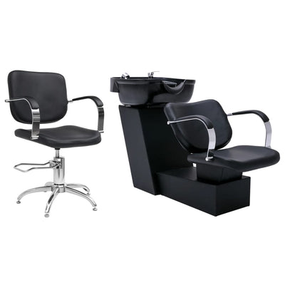 Shampoo Backwash Unit with Salon Chair Faux Leather Payday Deals