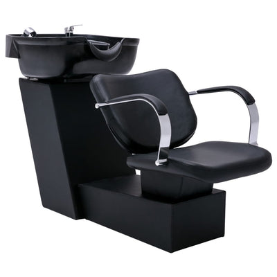 Shampoo Backwash Unit with Salon Chairs Faux Leather Payday Deals