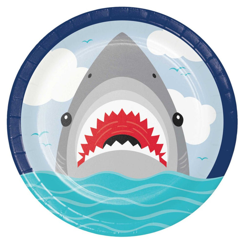 Shark Party Paper Dinner Plates 8 Pack Payday Deals