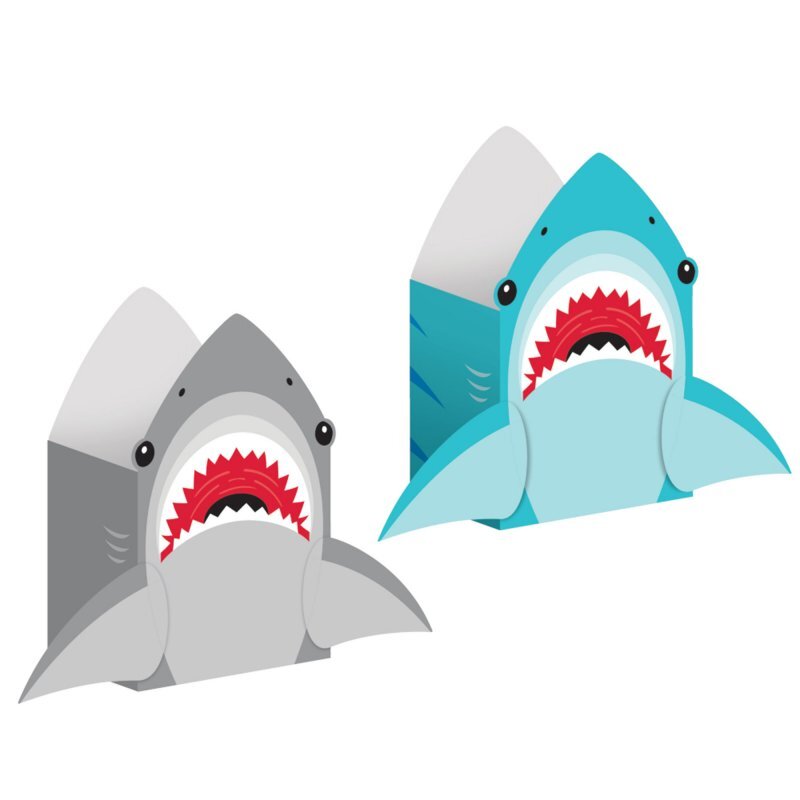 Shark Party Paper Treat Box 8 Pack Payday Deals