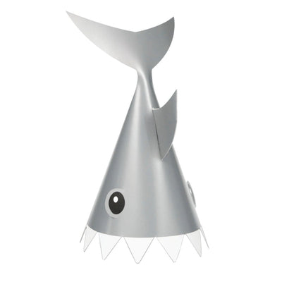 Shark Party Shaped Party Hats 8 Pack