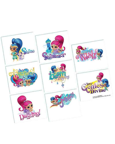 Shimmer and Shine Party Supplies - Tattoos 1 Sheet