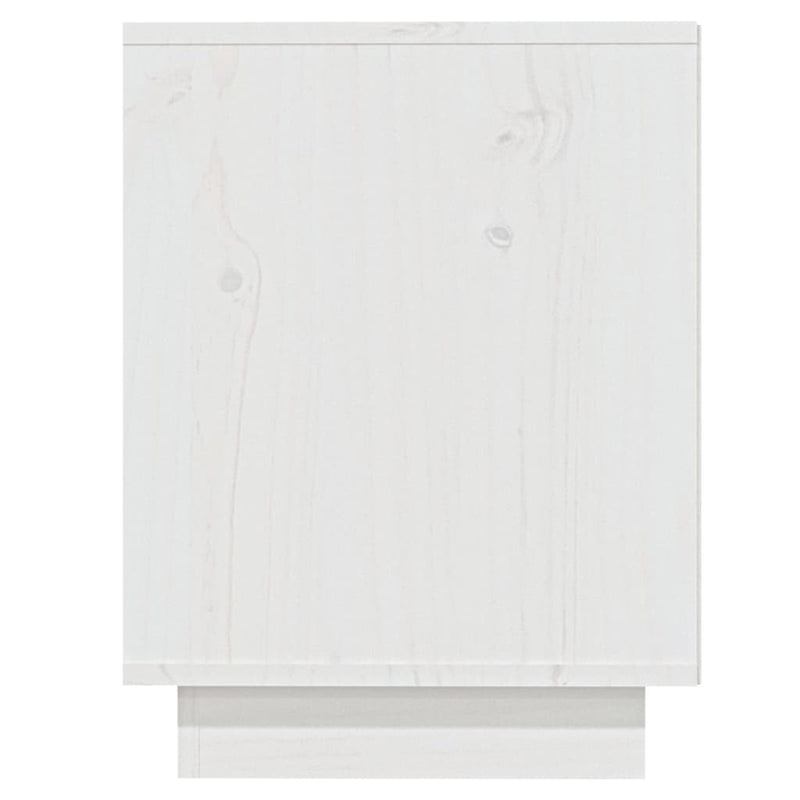 Shoe Cabinet White 110x34x45 cm Solid Wood Pine Payday Deals