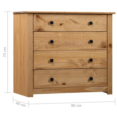 Side Cabinet 80x40x73 cm Pine Panama Range Payday Deals