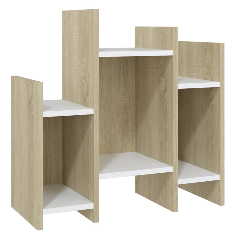 Side Cabinet Sonoma Oak and White 60x26x60 cm Chipboard Payday Deals