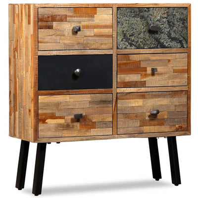 Side Cabinet with 6 Drawers 70x30x76 cm Solid Reclaimed Teak Payday Deals