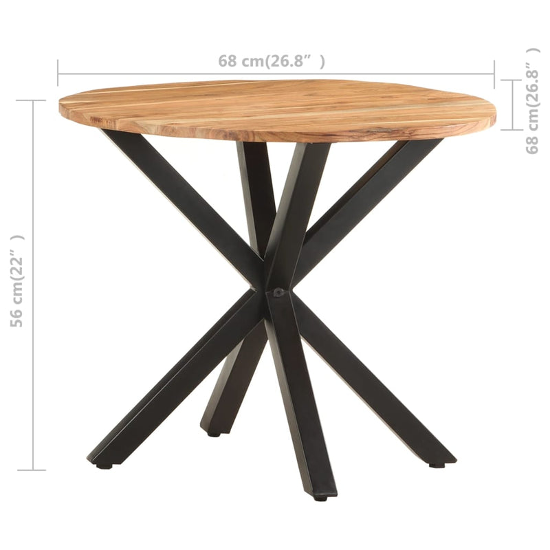 Side Table 68x68x56 cm Solid Acacia Wood Payday Deals