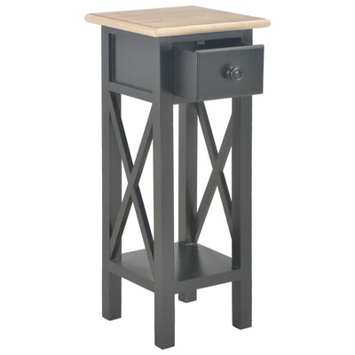 Side Table Black 27x27x65.5 cm Wood Payday Deals