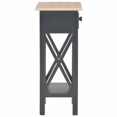 Side Table Black 27x27x65.5 cm Wood Payday Deals