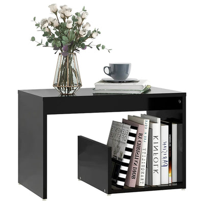 Side Table Black 59x36x38 cm Chipboard Payday Deals