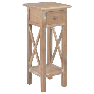 Side Table Brown 27x27x65.5 cm Wood Payday Deals