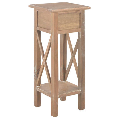 Side Table Brown 27x27x65.5 cm Wood Payday Deals